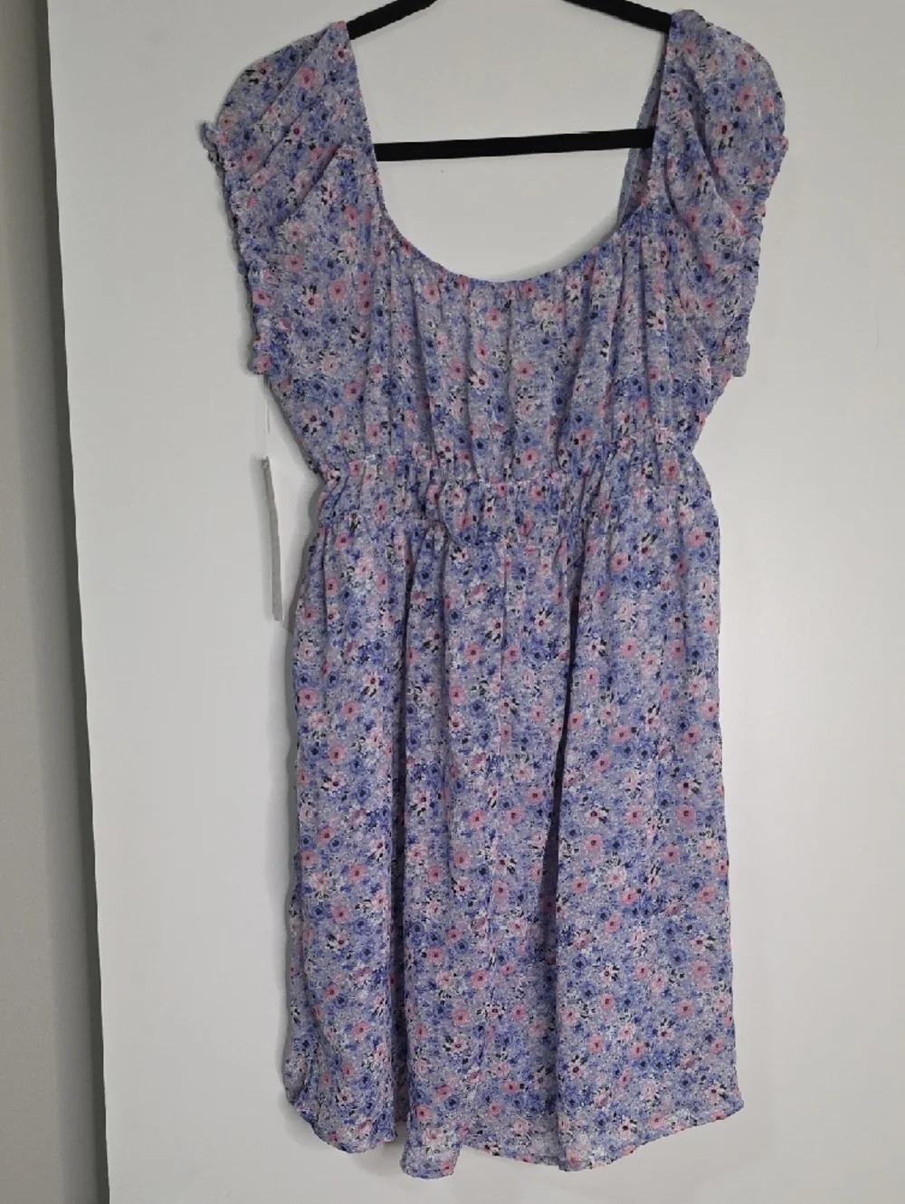Discovery Lavender Floral Tie-Waist Kids Dress - Picture 3 of 4